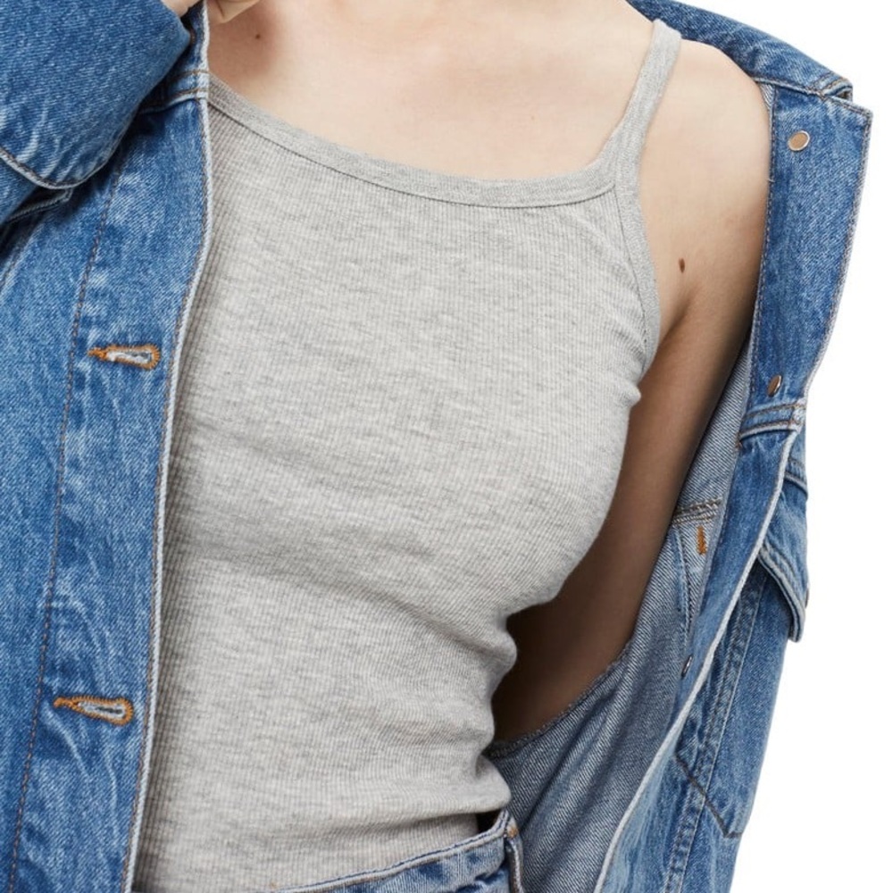 Ribbed grey cami